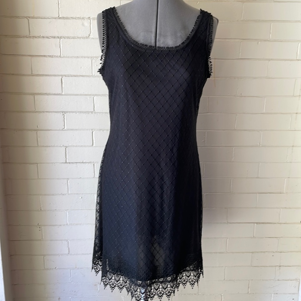 ABS Evening collection Lttle black dress lined with lace bottom LBD